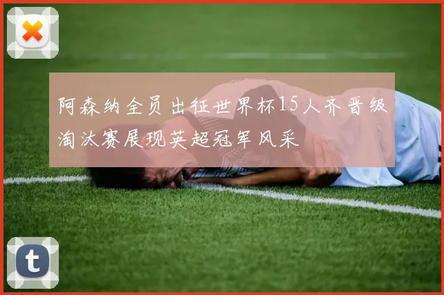 阿森纳全员出征世界杯15人齐晋级淘汰赛展现英超冠军风采